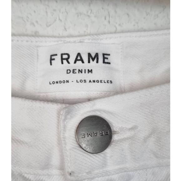 Frame Le Oversized Cuffed Jeans in Blanc 31 - Picture 7 of 11